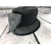 VTG Fine Millinery August Accessories Black WOOL Hat Mesh Ribbon Church Bow ✦h  eb-71959649